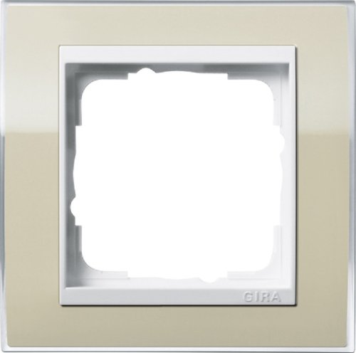 Рамка универсальная Gira Event Clear 1-м. песочный/белый глянец картинка